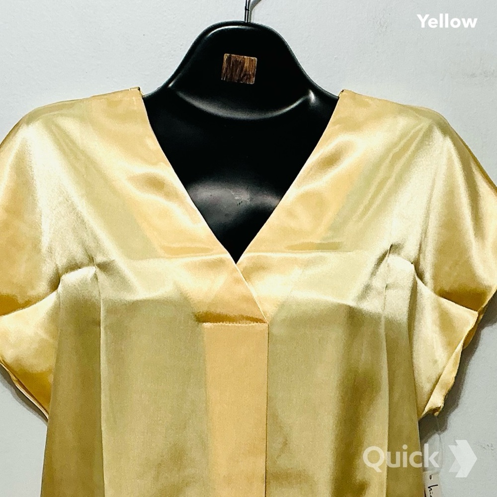 M - NWT Nicole Miller V Neck Satin Slip Top
